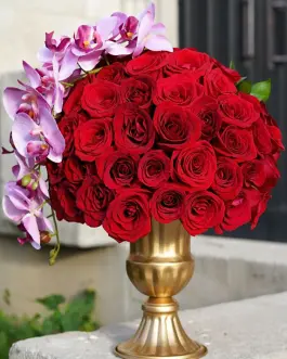 Floral Urn Red Velvet