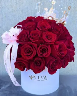 Flower Box Crown Red