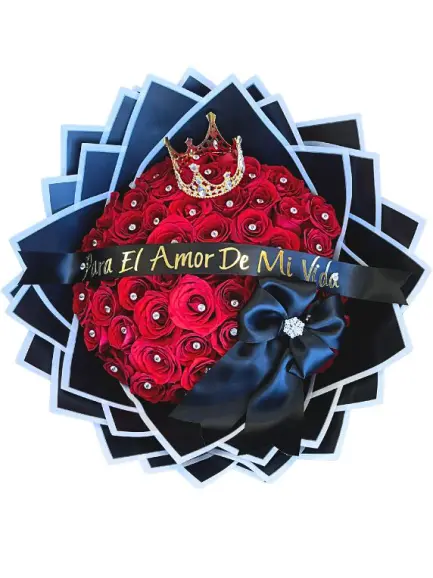 Hand-Tied Bouquet Rouge Radiance - Imagen 2