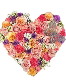 Heart Box Butterfly Bloom