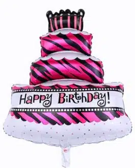 Helium Balloon Happy Birthday Cake
