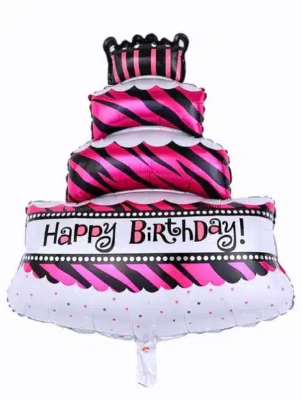 Helium Balloon Happy Birthday Cake