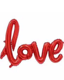 Love Foil Balloon Red Cursive